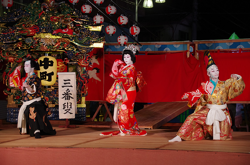 笠揃で行われた「三番叟」